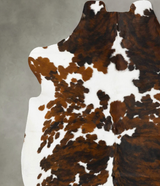Tricolor X-Large European Cowhide Rug 6'10"H x 6'6"W #B22991 by Hudson Hides