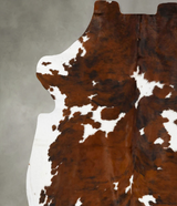 Tricolor XX-Large European Cowhide Rug 7'6"H x 6'10"W #B22995 by Hudson Hides