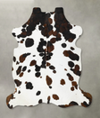 Tricolor X-Large European Cowhide Rug 7'0"H x 6'8"W #B23001 by Hudson Hides