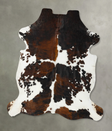 Tricolor X-Large European Cowhide Rug 7'6"H x 6'8"W #B23002 by Hudson Hides