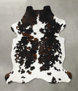 Tricolor X-Large European Cowhide Rug 7'2"H x 6'6"W #B23003 by Hudson Hides