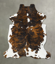 Tricolor X-Large European Cowhide Rug 7'3"H x 6'3"W #B23007 by Hudson Hides