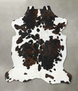 Tricolor X-Large European Cowhide Rug 6'10"H x 6'7"W #B23009 by Hudson Hides