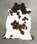 Tricolor X-Large European Cowhide Rug 7'0"H x 6'5"W #B23010 by Hudson Hides