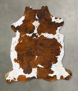 Tricolor X-Large European Cowhide Rug 7'2"H x 6'6"W #B23013 by Hudson Hides