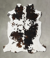 Tricolor X-Large European Cowhide Rug 6'11"H x 6'9"W #B23018 by Hudson Hides