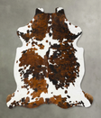 Tricolor X-Large European Cowhide Rug 6'11"H x 6'5"W #B23019 by Hudson Hides