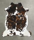 Tricolor X-Large European Cowhide Rug 7'3"H x 6'4"W #B23020 by Hudson Hides