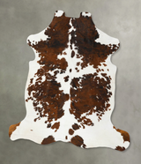 Tricolor X-Large European Cowhide Rug 7'3"H x 6'9"W #B23026 by Hudson Hides