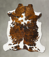 Tricolor X-Large European Cowhide Rug 7'3"H x 6'4"W #B23027 by Hudson Hides