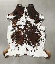 Tricolor X-Large European Cowhide Rug 7'1"H x 6'8"W #B23031 by Hudson Hides
