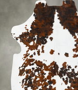 Tricolor XX-Large European Cowhide Rug 7'5"H x 6'10"W #B23033 by Hudson Hides