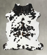 Tricolor X-Large European Cowhide Rug 7'1"H x 6'3"W #B23034 by Hudson Hides