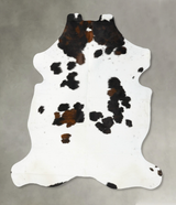 Tricolor X-Large European Cowhide Rug 7'3"H x 6'5"W #B23037 by Hudson Hides