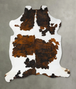 Tricolor XX-Large European Cowhide Rug 7'5"H x 6'10"W #B23039 by Hudson Hides