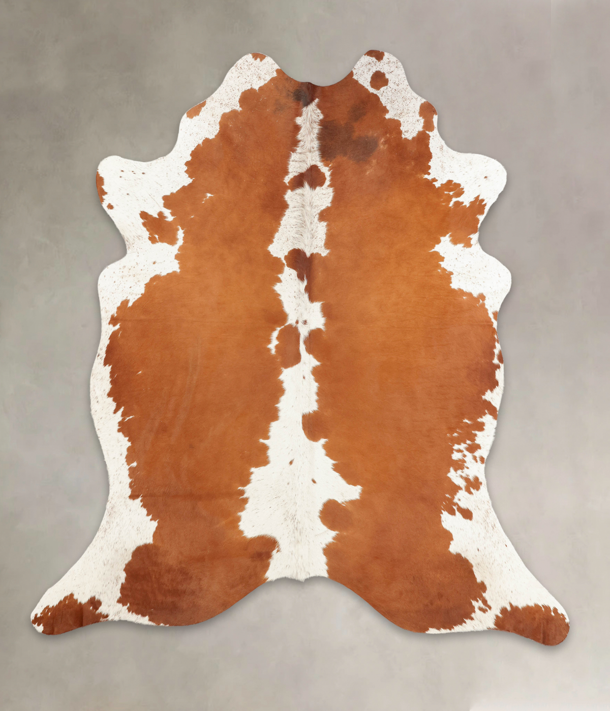 Brown and White Cowhide Rug #B2304