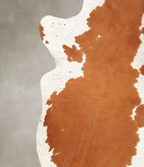 Brown and White XX-Large Brazilian Cowhide Rug 7'8"H x 6'9"W #B2304 by Hudson Hides