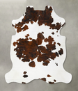 Tricolor X-Large European Cowhide Rug 6'11"H x 6'2"W #B23040 by Hudson Hides
