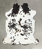 Tricolor X-Large European Cowhide Rug 7'1"H x 6'4"W #B23047 by Hudson Hides