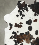 Tricolor XX-Large European Cowhide Rug 7'5"H x 6'10"W #B23049 by Hudson Hides