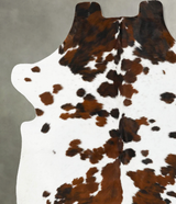 Tricolor X-Large European Cowhide Rug 7'0"H x 6'2"W #B23050 by Hudson Hides