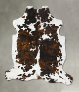 Tricolor X-Large European Cowhide Rug 6'10"H x 6'0"W #B23052 by Hudson Hides