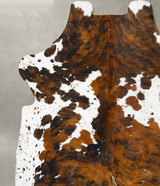 Tricolor X-Large European Cowhide Rug 7'3"H x 6'5"W #B23058 by Hudson Hides