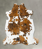 Tricolor X-Large European Cowhide Rug 7'2"H x 7'0"W #B23064 by Hudson Hides