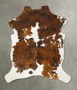 Tricolor X-Large European Cowhide Rug 7'7"H x 6'2"W #B23067 by Hudson Hides