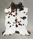 Tricolor X-Large European Cowhide Rug 7'3"H x 6'8"W #B23070 by Hudson Hides