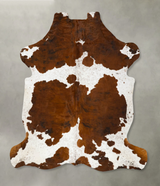 Tricolor X-Large European Cowhide Rug 7'1"H x 6'8"W #B23071 by Hudson Hides