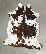 Tricolor X-Large European Cowhide Rug 7'6"H x 6'6"W #B23075 by Hudson Hides