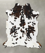 Tricolor X-Large European Cowhide Rug 6'10"H x 6'3"W #B23076 by Hudson Hides