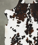 Tricolor X-Large European Cowhide Rug 6'10"H x 6'3"W #B23076 by Hudson Hides