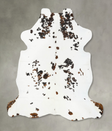 Tricolor X-Large European Cowhide Rug 7'0"H x 6'6"W #B23078 by Hudson Hides