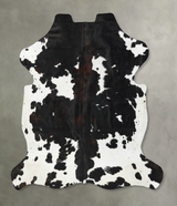 Tricolor X-Large European Cowhide Rug 7'1"H x 6'8"W #B23080 by Hudson Hides