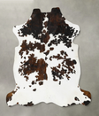 Tricolor X-Large European Cowhide Rug 7'1"H x 6'10"W #B23084 by Hudson Hides