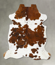 Tricolor X-Large European Cowhide Rug 6'10"H x 5'11"W #B23085 by Hudson Hides