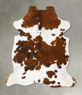 Tricolor X-Large European Cowhide Rug 6'10"H x 5'11"W #B23085 by Hudson Hides