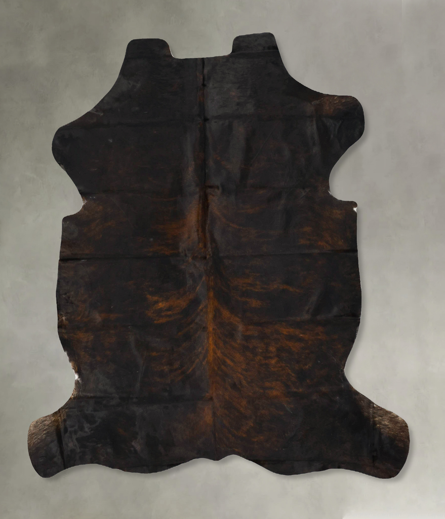 Dark Brindle X-Large European Cowhide Rug 7'0"H x 6'4"W #B23087 by Hudson Hides