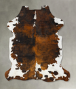 Tricolor X-Large European Cowhide Rug 7'2"H x 6'3"W #B23088 by Hudson Hides