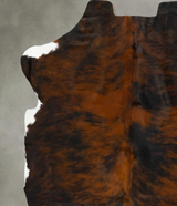 Dark Brindle X-Large European Cowhide Rug 7'0"H x 6'6"W #B23090 by Hudson Hides