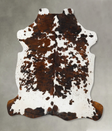 Tricolor X-Large European Cowhide Rug 7'0"H x 6'4"W #B23091 by Hudson Hides