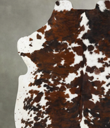 Tricolor X-Large European Cowhide Rug 7'0"H x 6'4"W #B23091 by Hudson Hides