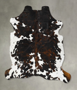Tricolor X-Large European Cowhide Rug 7'5"H x 6'8"W #B23092 by Hudson Hides