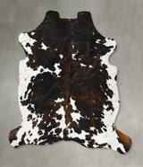 Tricolor X-Large European Cowhide Rug 7'5"H x 6'8"W #B23092 by Hudson Hides