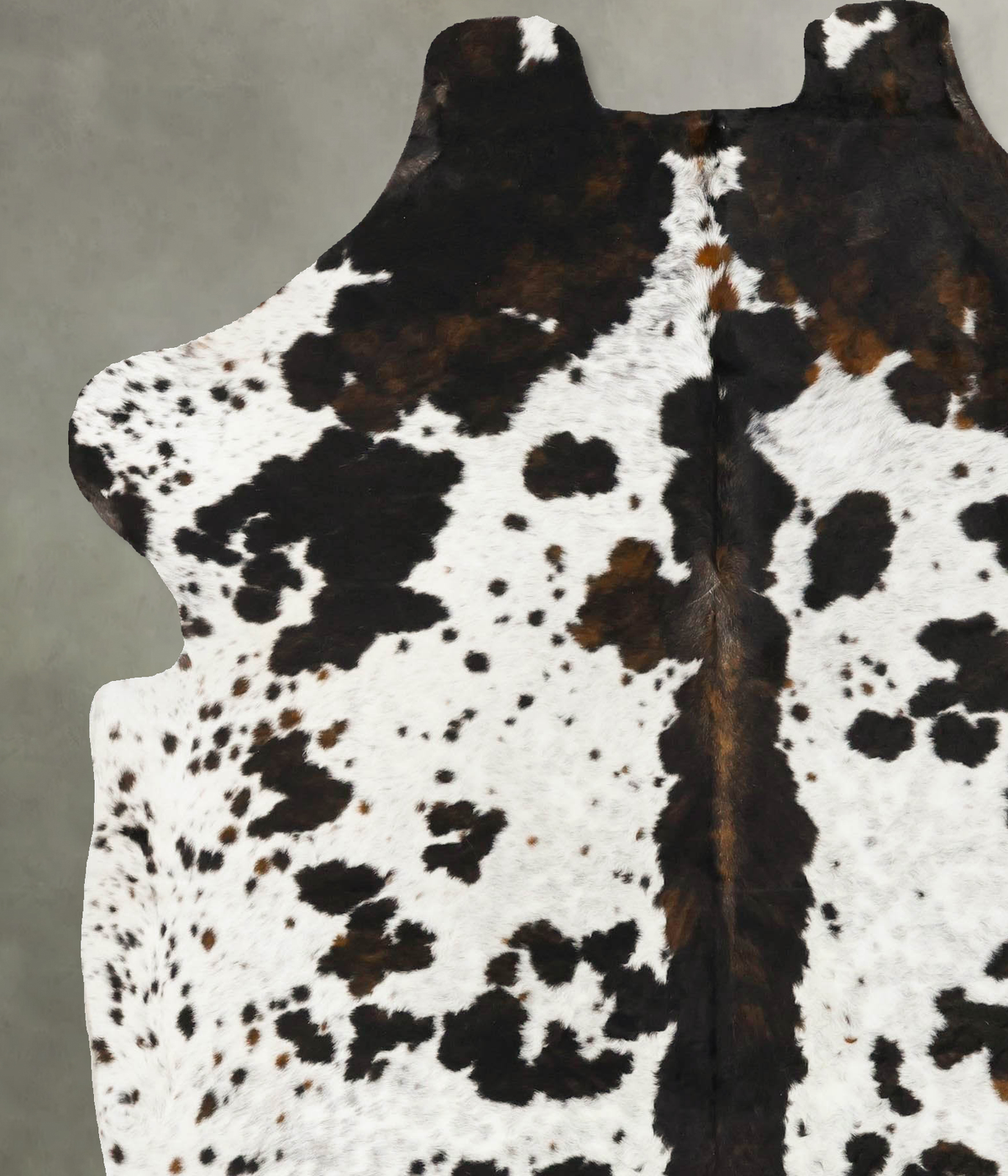 Tricolor X-Large European Cowhide Rug 7'2"H x 6'0"W #B23093 by Hudson Hides