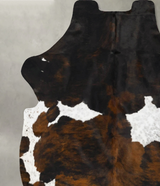 Tricolor X-Large European Cowhide Rug 7'2"H x 6'0"W #B23095 by Hudson Hides