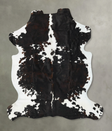 Tricolor X-Large European Cowhide Rug 6'11"H x 6'2"W #B23099 by Hudson Hides