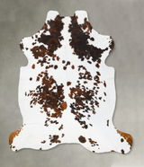 Tricolor X-Large European Cowhide Rug 6'10"H x 6'4"W #B23100 by Hudson Hides